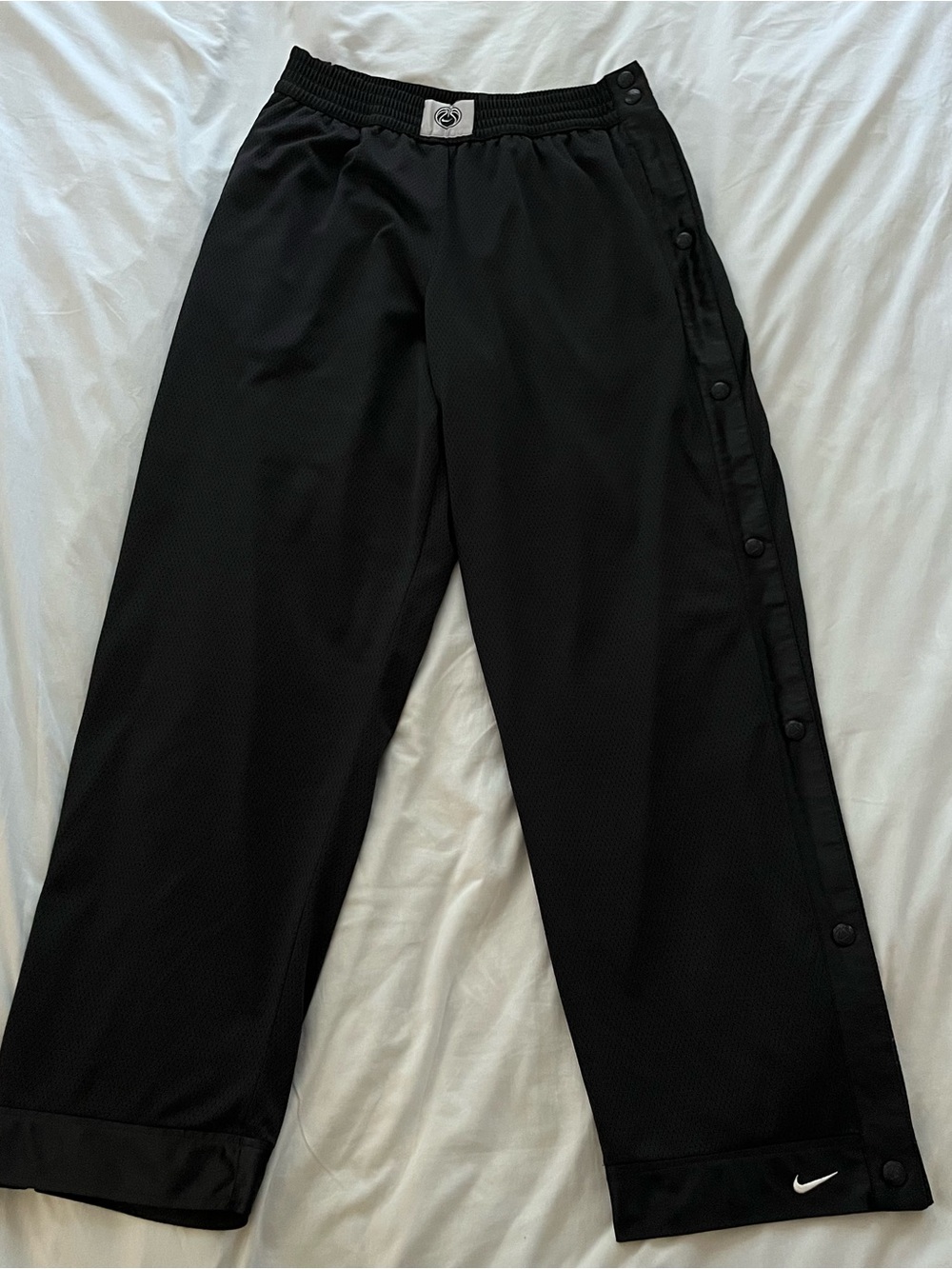 VTG Nike Basketball Reversible Dazzle Mesh Tearaway Snap Pants Mens XL Black